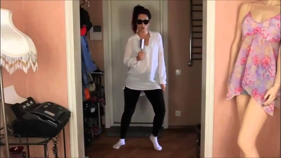 Katya Clam in a swimsuit