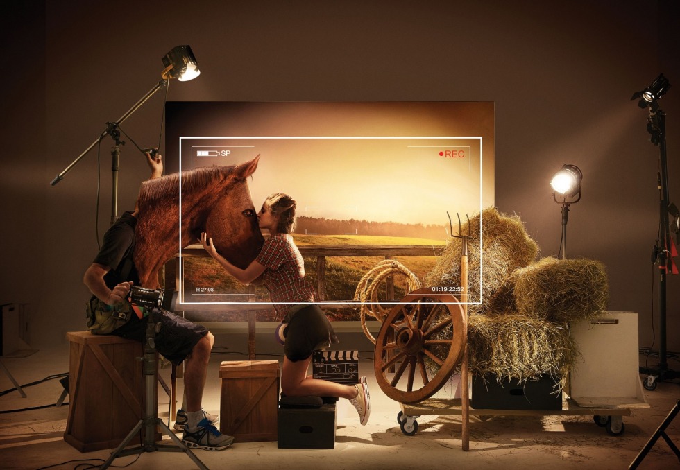 Creative advertising of the photographer