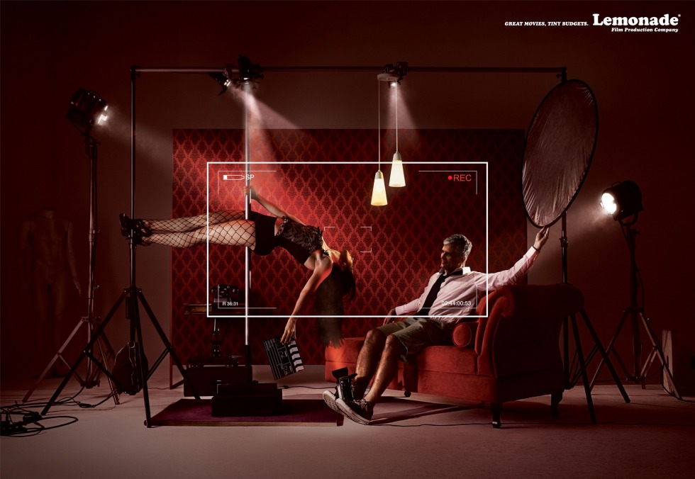 Creative advertising of the photo studio