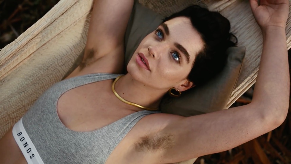 Girl's sweaty armpit