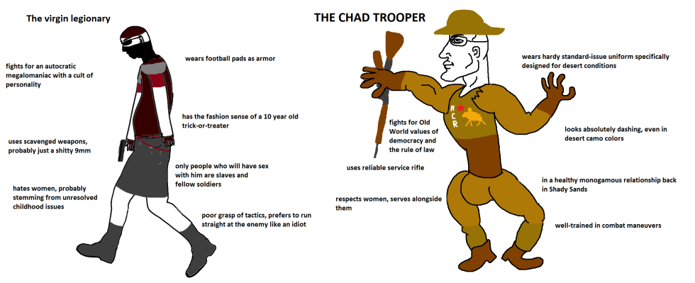 Fallout New Vegas Chad and Virgin