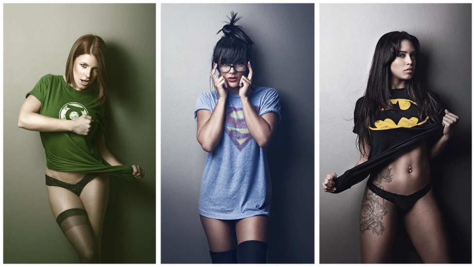 Girl in Batman T -shirt