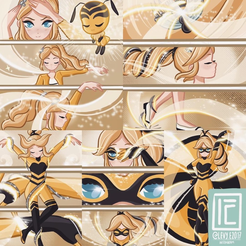 Chloe's transformation into lady bee