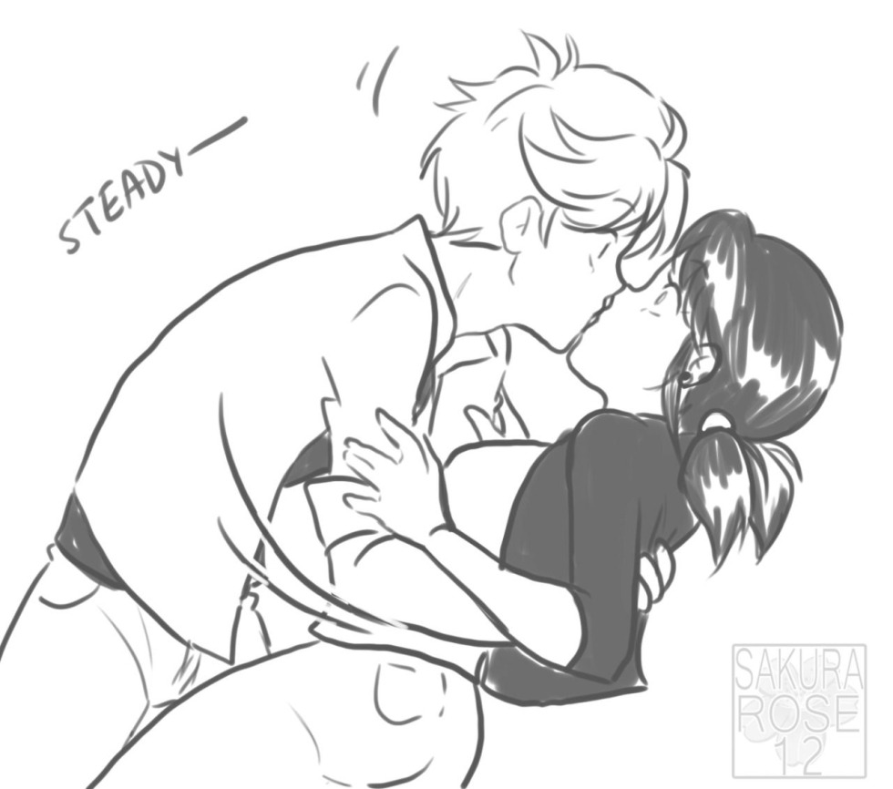 Coloring kiss Marinette