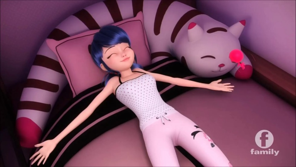 Marinette in Pajamas and Adrian