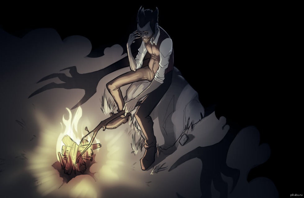 Naked characters from Don't Starve