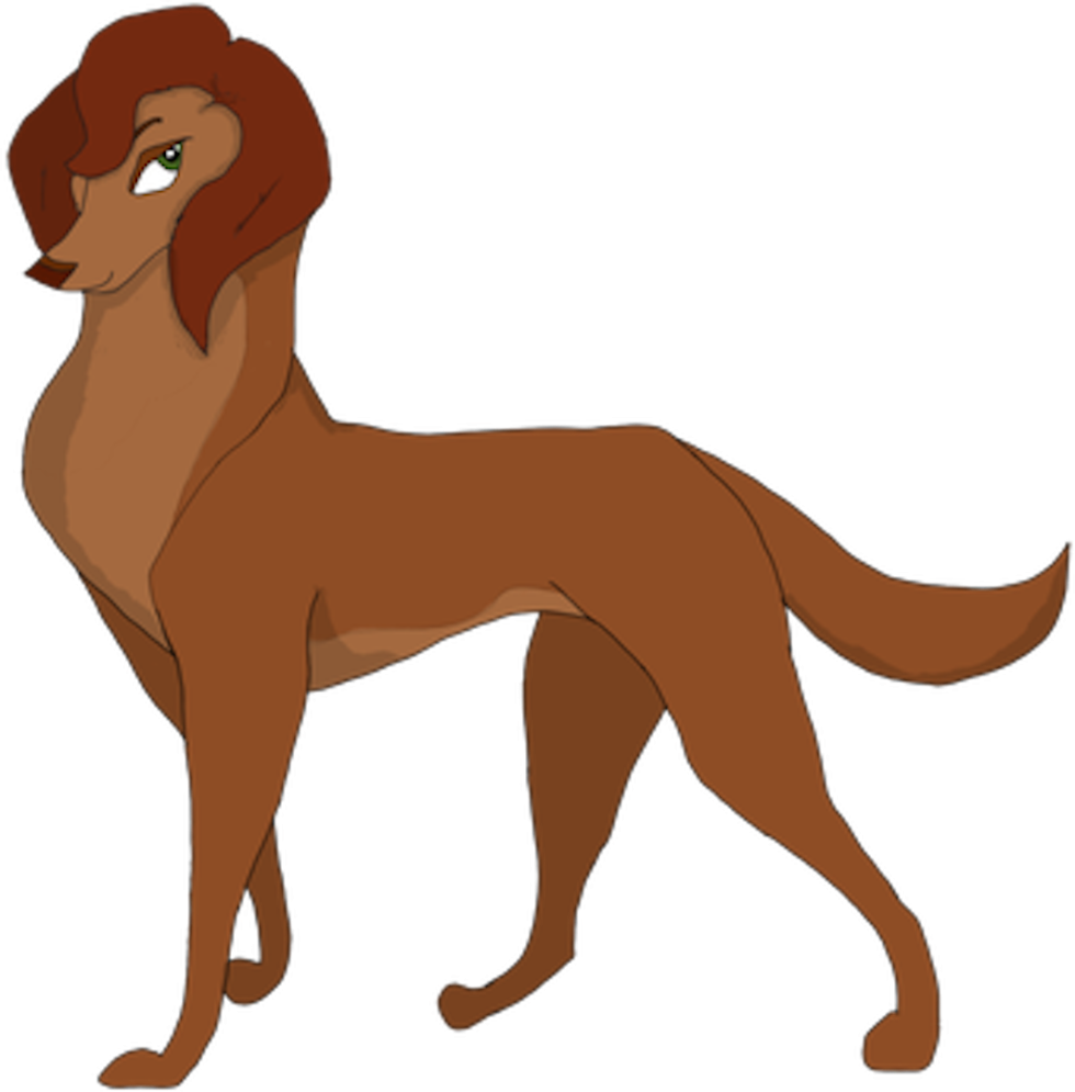 Brunette with flowers