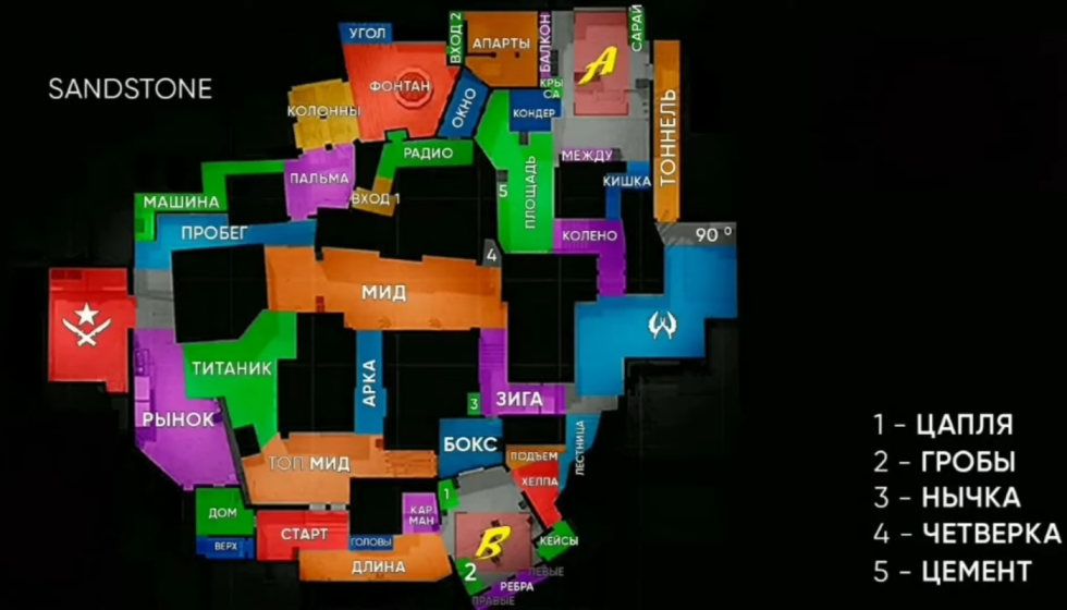 Names of positions on maps in Standoff 2