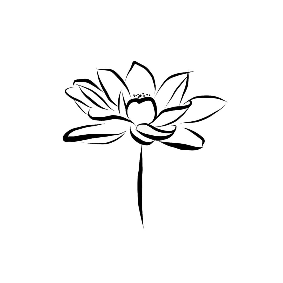 Black and white flower