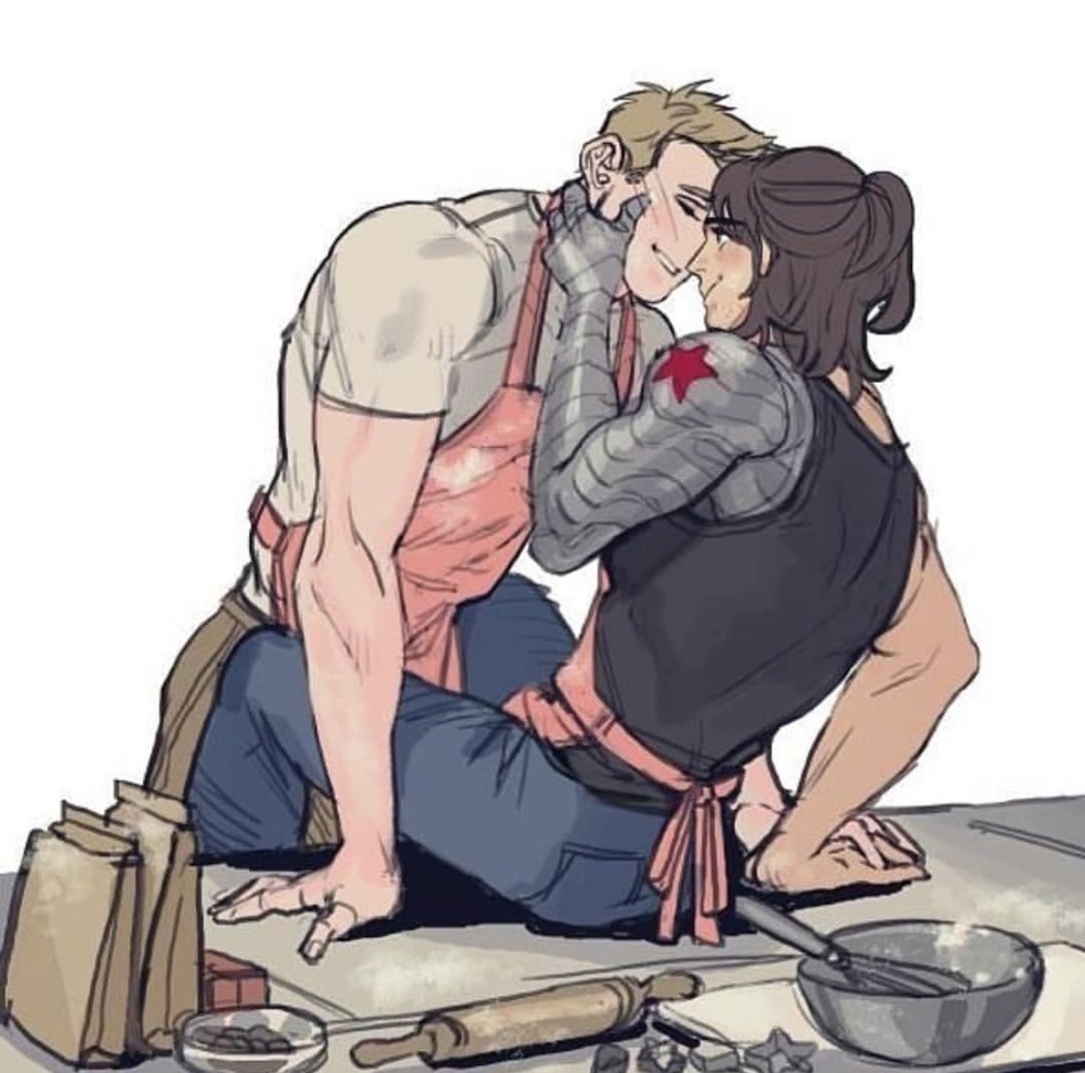 Bucky Barnes and Steve Rogers