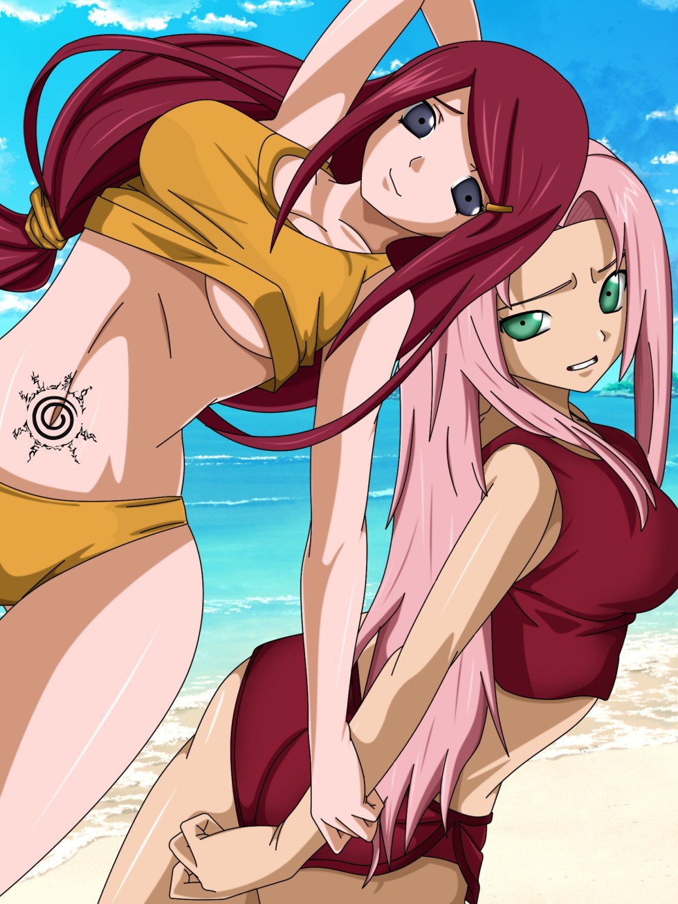 Naruto and Sakura and Hinata +18