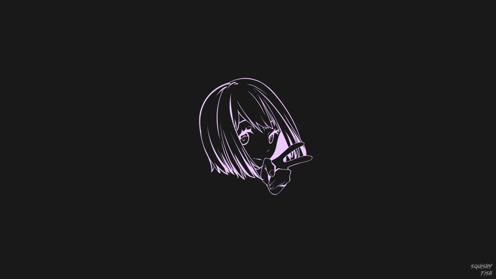 Anime on a black background