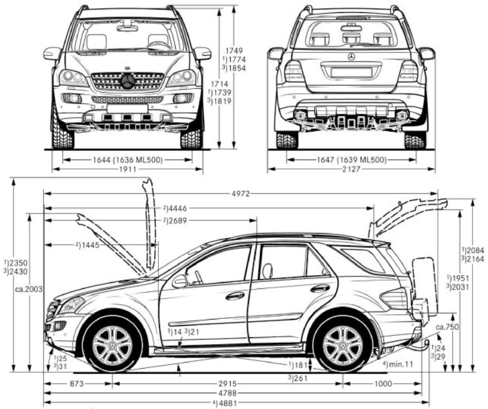 Mercedes ml 350 164 Babarits body