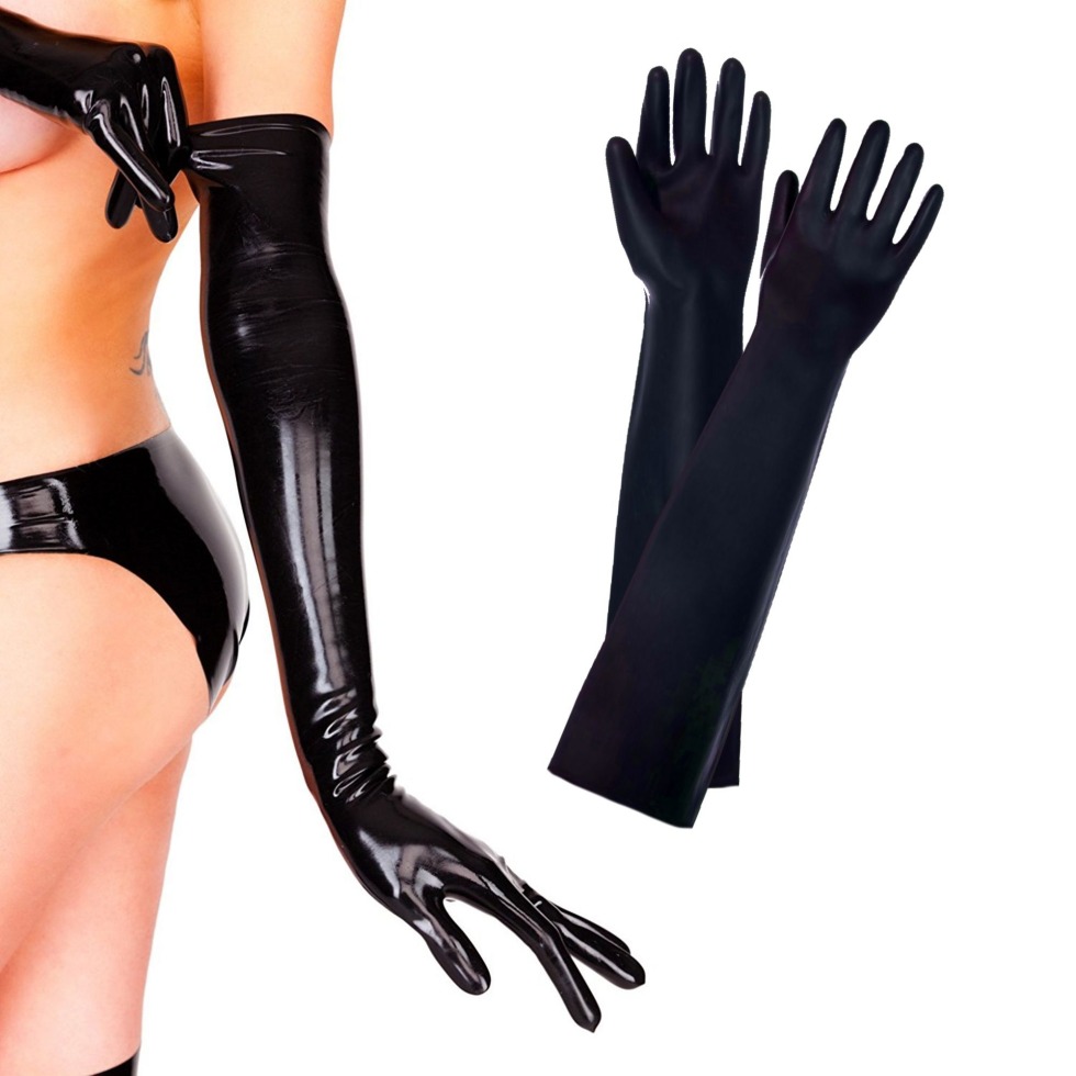 Latex gloves are long