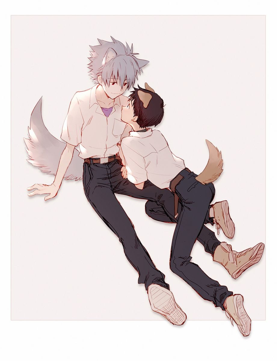 Kaoru Nagisa and Shinji Ikari