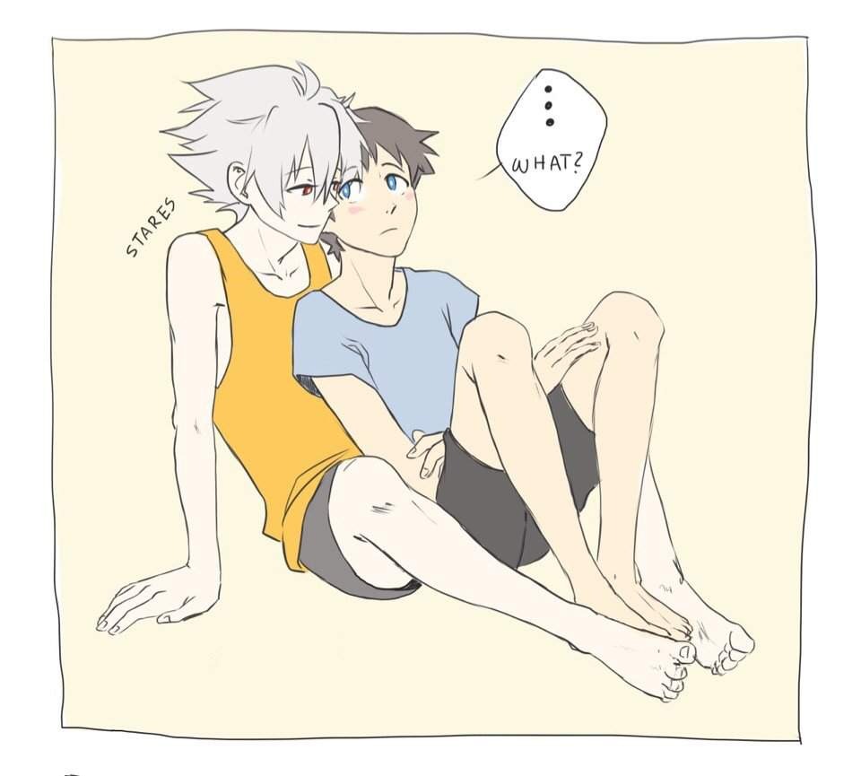 Evangelion Aska and Shinji