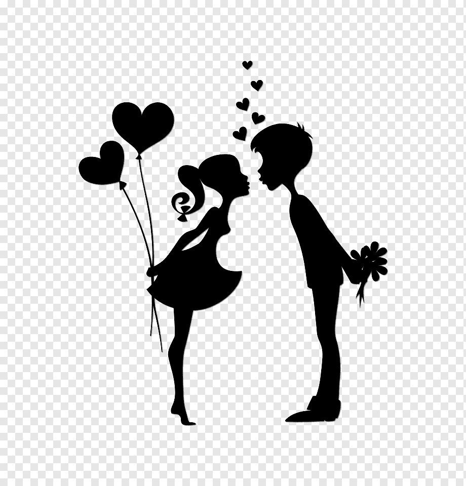 Silhouettes for lovers Day