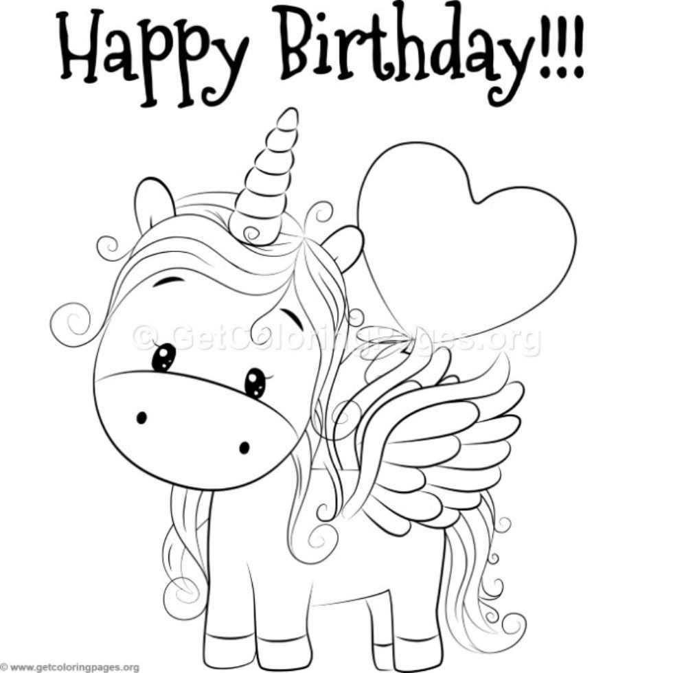 Happy birthday coloring coloring