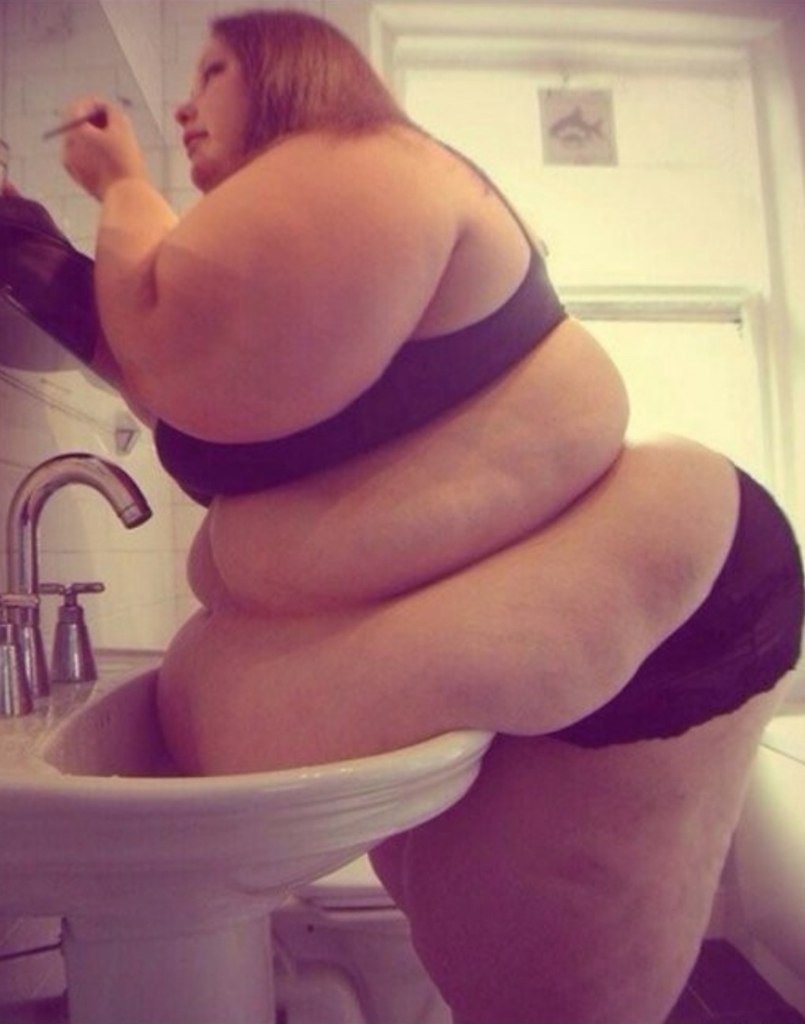 Mature in the bathroom