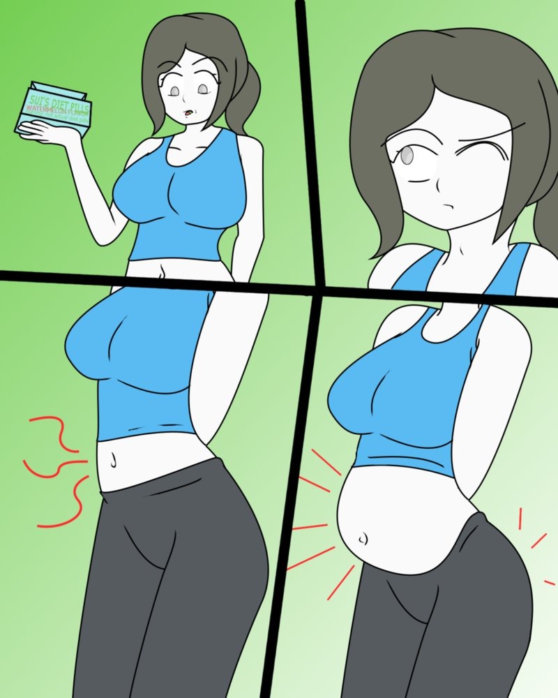 Inflation of the abdomen is female