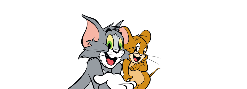 Tom and Jerry on a white background