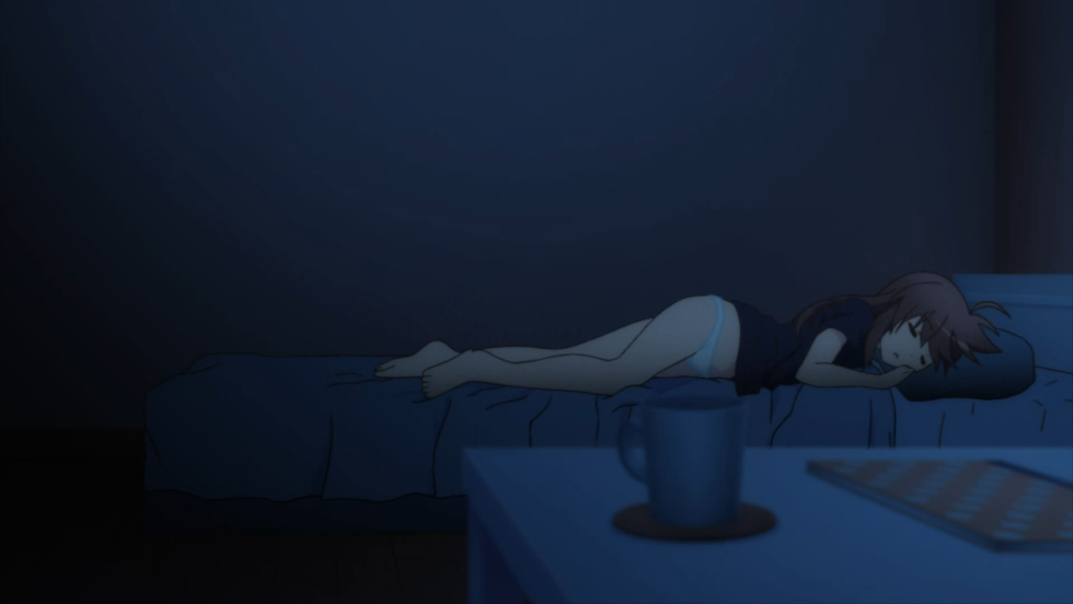 Sile at night on the bed