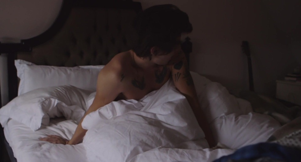 A guy without t -shirts teenager