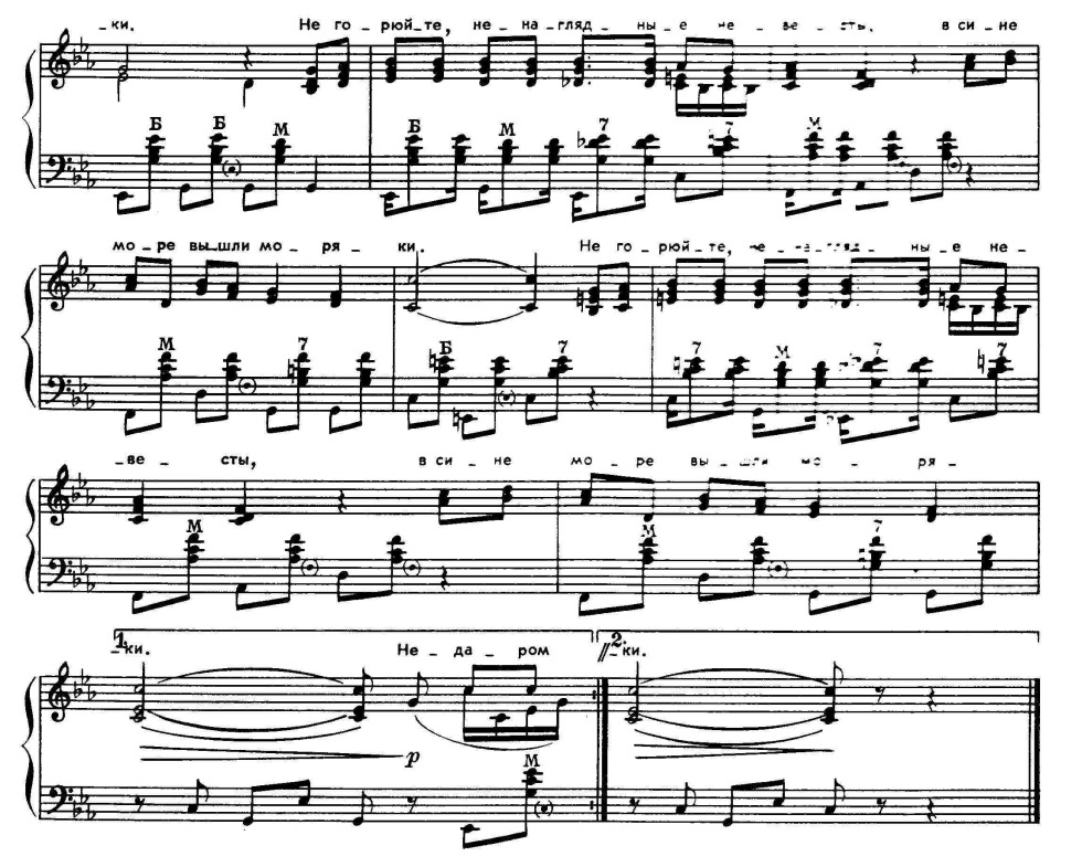 Notes for the bayan of the accordion