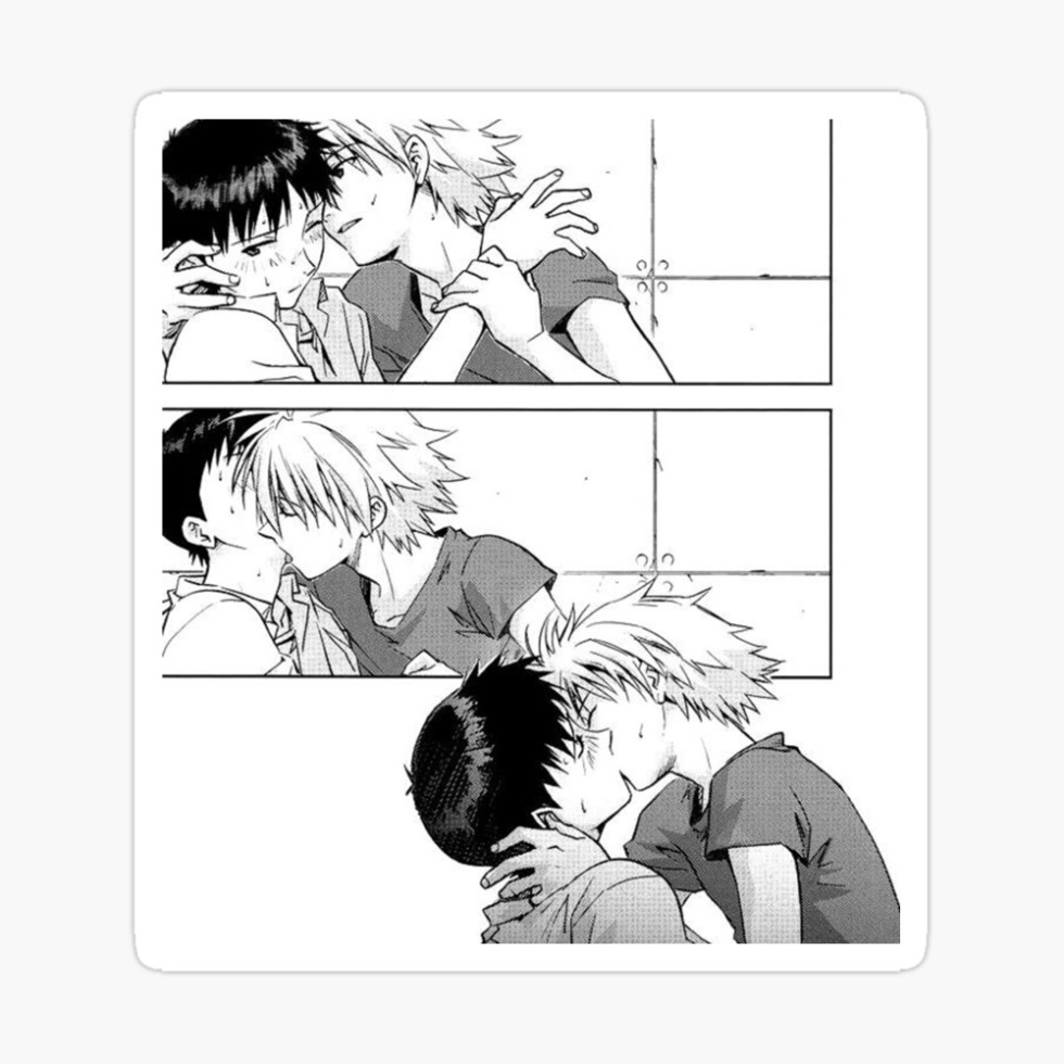 Evangelion Kaoru and Shinji Kiss