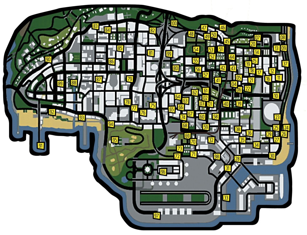 Graffiti Los Santos map