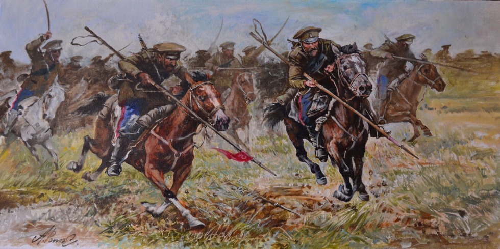 "The attack of the Cossacks." AYERYANOV