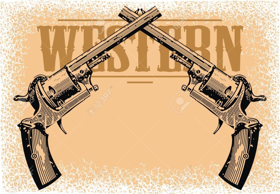 Drawn pistol Wild West