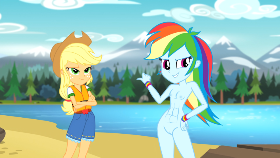 Applejack and Rainbow Equestria Girls
