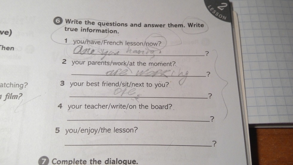 Answers Write Questions and Answers