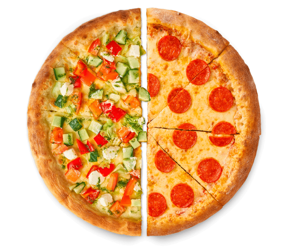 Pizza without a background