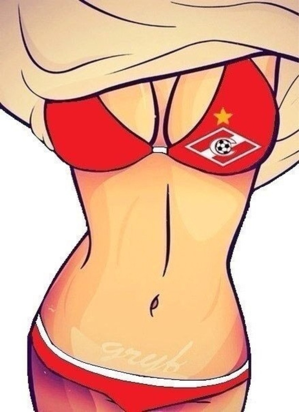 Drawing a girl in Russians