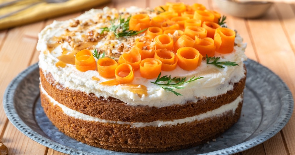 Carrot pie with ricotta