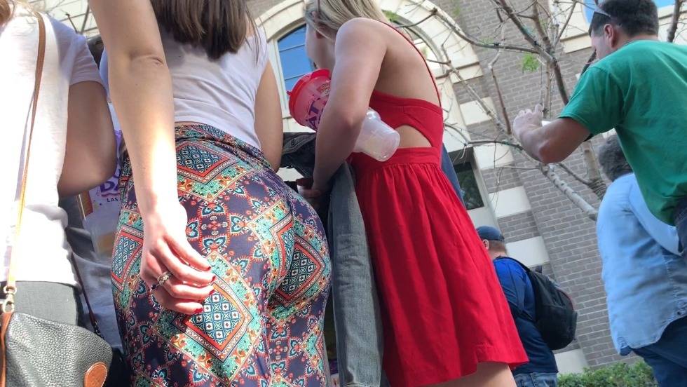 Girl with a big booty in trousers