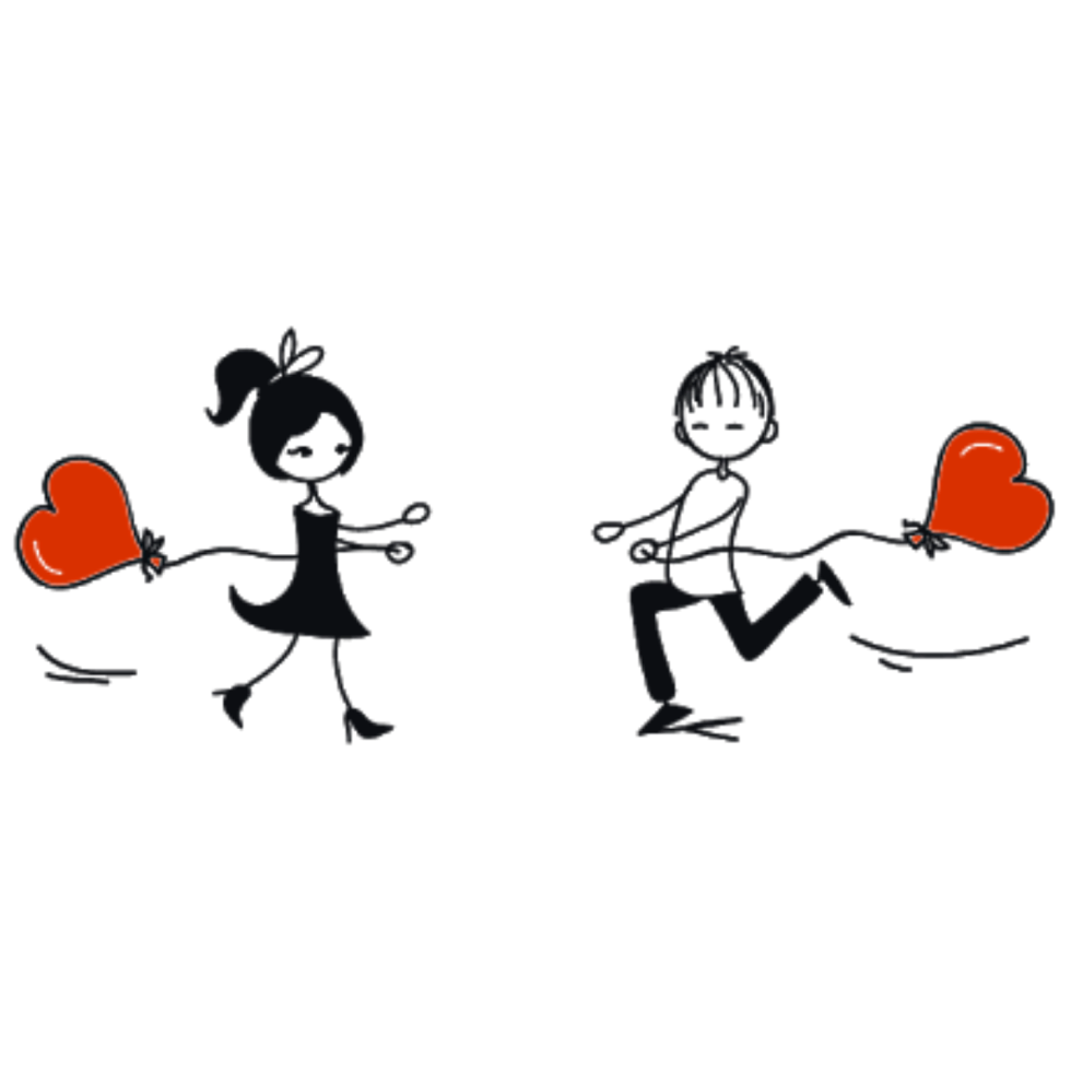 The fun of the couple is drawing