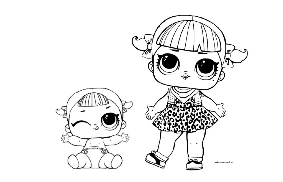 Coloring little sister