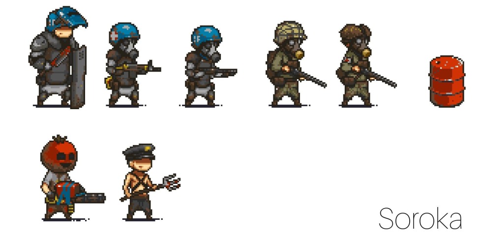 Pixel background for the character