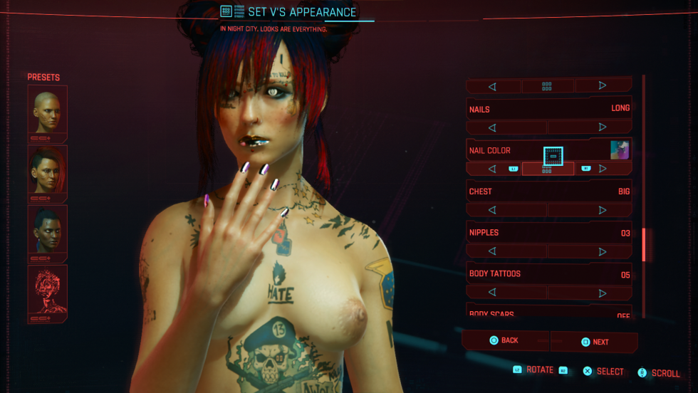 Erotic moments in cyberpunk