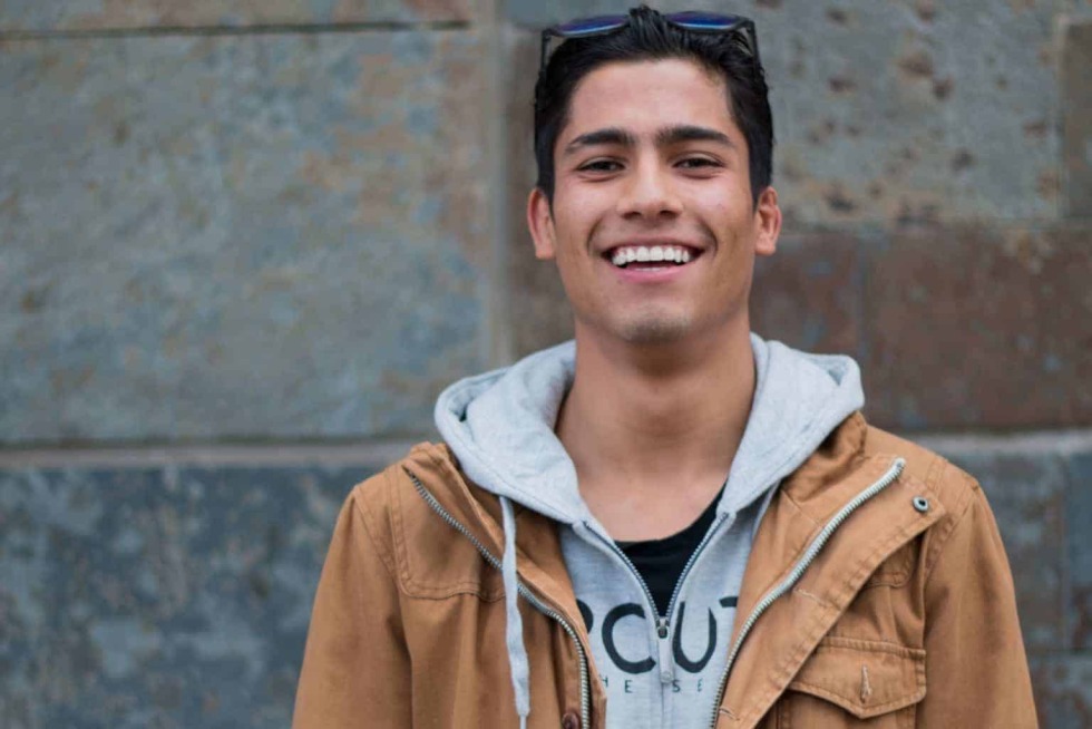 Passionate French kiss