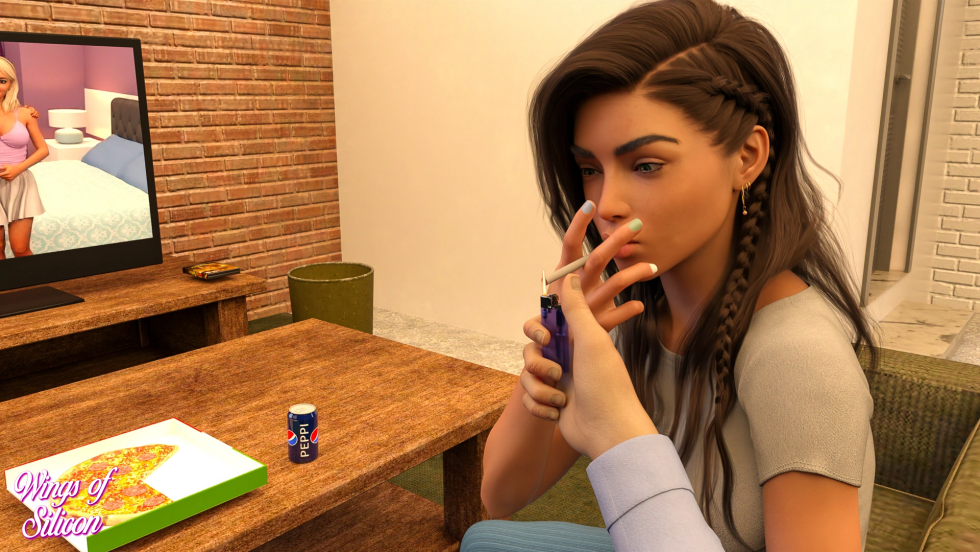 The guy hugs the girl