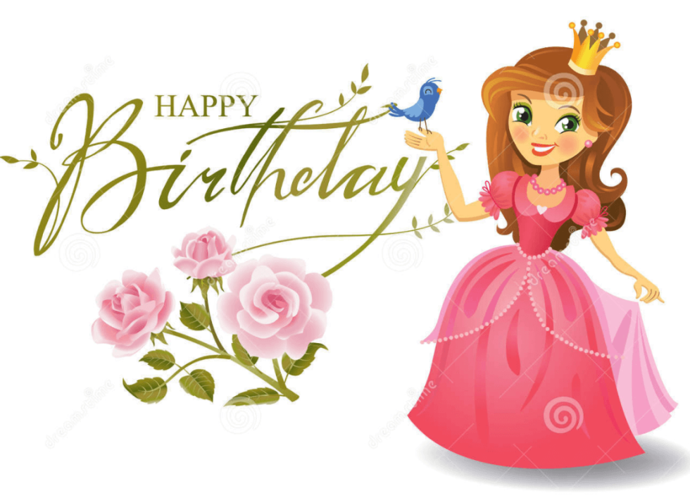 Happy Birthday Princess postcard for girls