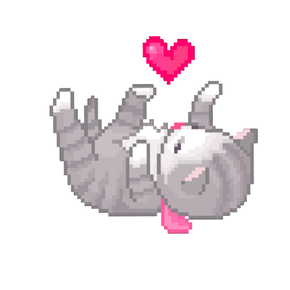 Pixel Center with a heart