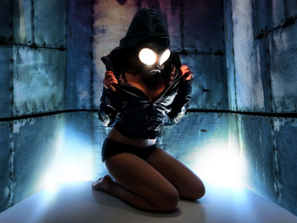 The mucus is in a mask