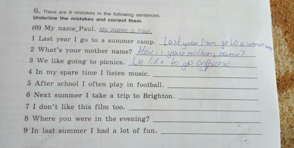 Read and Complete the Sentences