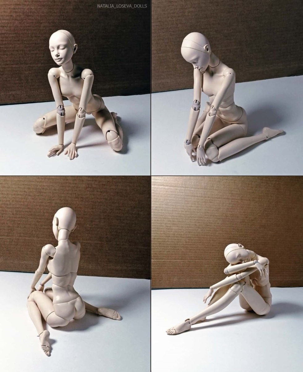 Hinge doll made of polymer clay