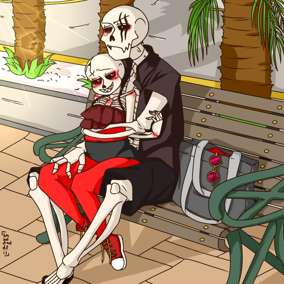 Passionate kiss before bedtime